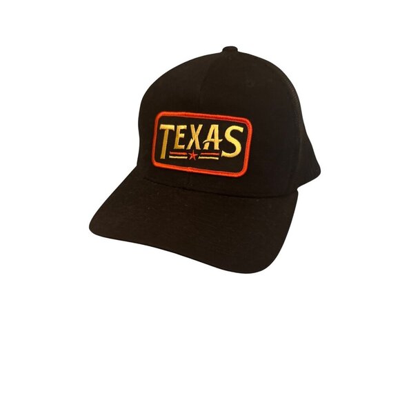 Texas Embroidered Mesh Back Snapback Hat Black Adjustable By Decky - Picture 1 of 5